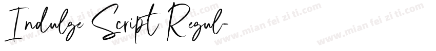 Indulge Script Regul字体转换